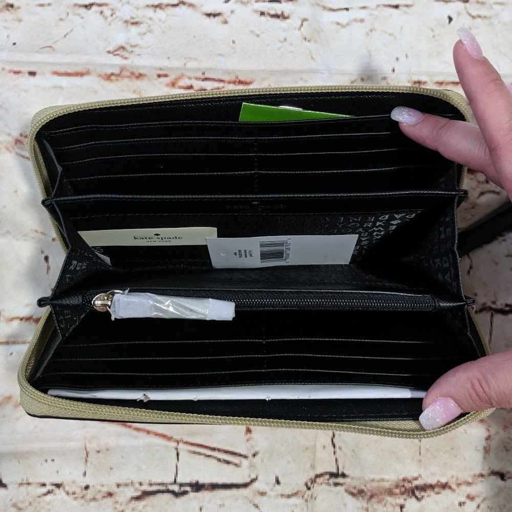 🆕 Kate Spade Mavis St Gold Glitter Neda Wallet - Picture 7 of 7